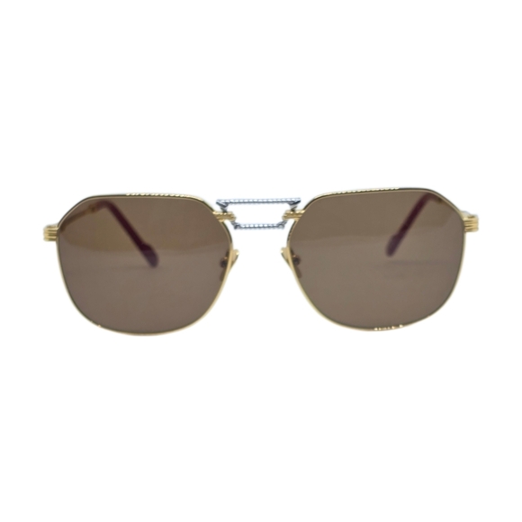 Porta Romana Brown Sunglasses GOLD PLATED - Picture 2 of 6